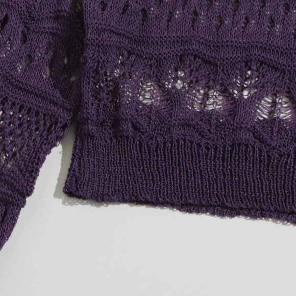 3/$35 shein lune drop shoulder open knit sweater - Picture 7 of 9